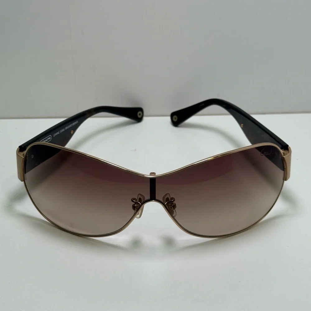 Coach Women's Brown and Gold Sunglasses - Picture 9 of 11